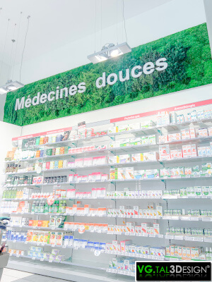 Fresque végétale gamme Nature Pharmacie